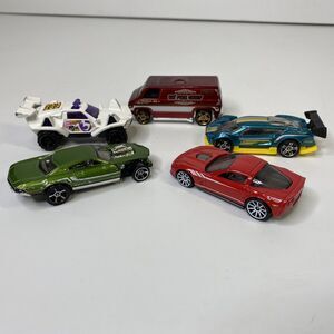 5 Hot Wheels Cars Blitzen Quicksand Corvette Project Speeder HW Fire Chief